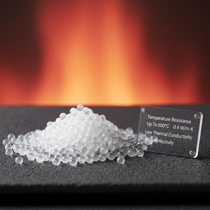 Odporność na temperaturę do 600°C Beadle z wnętrza szklanego o niskiej przewodności cieplnej 0,04 W/m·K i wysokiej odblaskowości